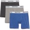 image:imageNautica Mens Stretch Performance 3pack Boxer BriefsLight Grey HeatherBlack HeatherRoyal Heather