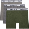 image:imageNautica Mens Stretch Performance 3pack Boxer BriefsLight GreyCharcoalForest Green Heather