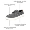 image:imageNAUTICA Mens LaceUp Boat Shoe Casual Loafers Comfort Sneaker  Walking MoccasinCharcoal Canvas
