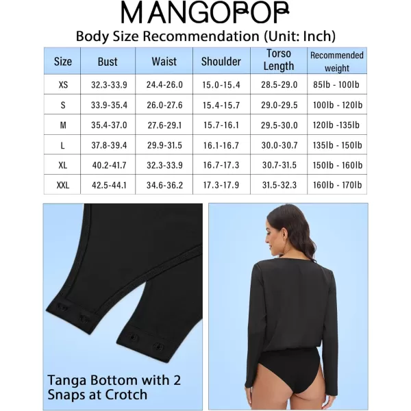 MANGOPOP Womens Body Suits V Neck Loose Fit Satin Blouse Sleeveless Tank Bodysuit Tops Elegant B Long Sleeve Black MediumMANGOPOP Womens Body Suits V Neck Loose Fit Satin Blouse Sleeveless Tank Bodysuit Tops Elegant B Long Sleeve Black Medium