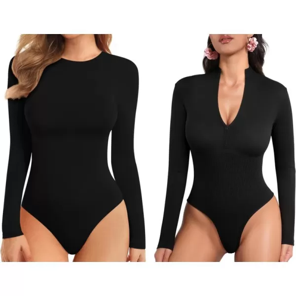 MANGOPOP Body Suits Women Crew Neck Ribbed Bodysuit for WomenMANGOPOP Body Suits Women Crew Neck Ribbed Bodysuit for Women