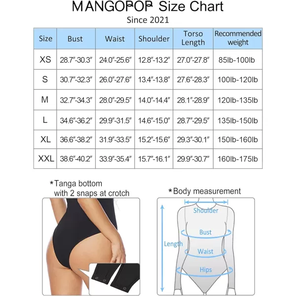 MANGOPOP Double Lined Bodysuit Women Long Sleeve Scoop Neck Bodysuit Basic Shirts TopsCoffee