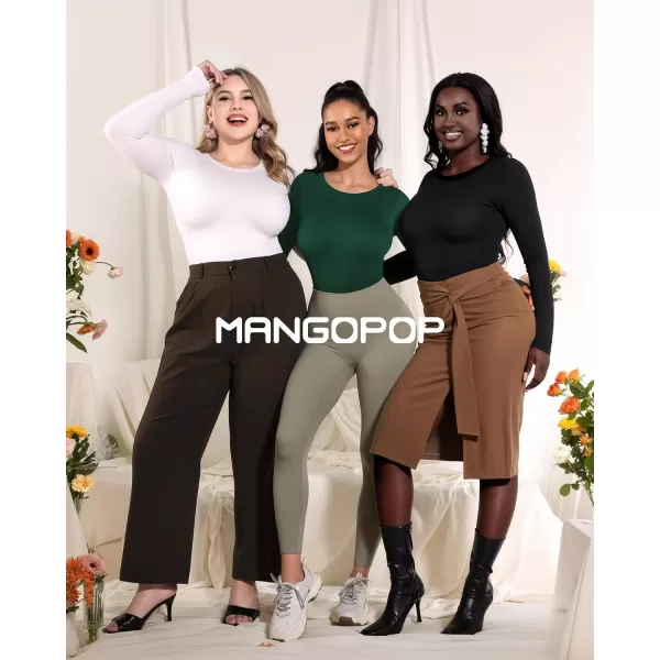 MANGOPOP Womens Round Neck Body Suit Long Sleeve Tops BodysuitMANGOPOP Womens Round Neck Body Suit Long Sleeve Tops Bodysuit