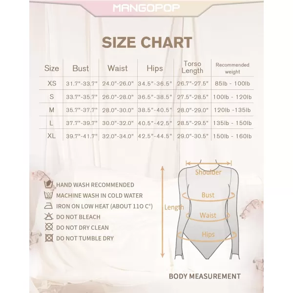 MANGOPOP Scoop Neck Long Sleeve Bodysuit for Women Ribbed Tummy Control Stretchy Body Suits Going Out TopsLong Sleeve White