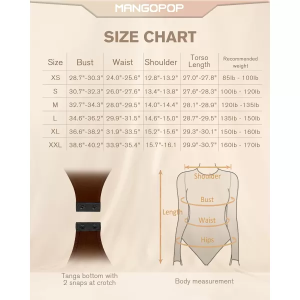 MANGOPOP Womens Sexy Square Neck Bodysuits Long Sleeve Fashion Basic Slim TopsBlack