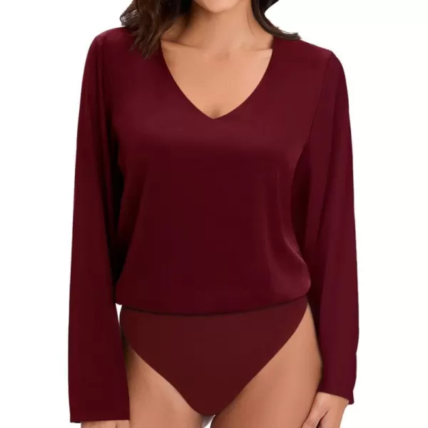 Long Sleeve Wine Red