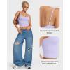 imageMANGOPOP Womens Camisole Tank Tops Square Neck Spaghetti Strap Cami Double Lined Sleeveless Crop Top Sexy ShirtsC Very Peri