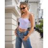 imageMANGOPOP Womens Camisole Tank Tops Square Neck Spaghetti Strap Cami Double Lined Sleeveless Crop Top Sexy ShirtsC Very Peri