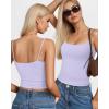 imageMANGOPOP Womens Camisole Tank Tops Square Neck Spaghetti Strap Cami Double Lined Sleeveless Crop Top Sexy ShirtsC Very Peri