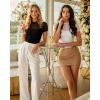 imageMANGOPOP Womens Short Sleeve Bodysuits Mock Turtle Neck Bodysuit Tops Ruched Sheer Mesh Sexy Going Out Body Suit ShirtsBlack