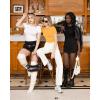 imageMANGOPOP Womens Round Neck Short Sleeve Bodysuit T Shirts Basic Body Suit TopsBshort Sleeve Ginger