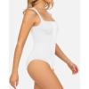 imageMANGOPOP Womens Square Neck Tank Top Bodysuit Sexy Double Lined Sleeveless Thong Body Suits Going Out TopsA02sleeveless White