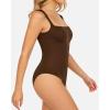imageMANGOPOP Womens Square Neck Tank Top Bodysuit Sexy Double Lined Sleeveless Thong Body Suits Going Out TopsB07sleeveless Coffee