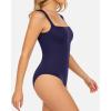 imageMANGOPOP Womens Square Neck Tank Top Bodysuit Sexy Double Lined Sleeveless Thong Body Suits Going Out TopsB08sleeveless Deep Blue