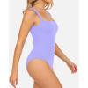 imageMANGOPOP Womens Square Neck Tank Top Bodysuit Sexy Double Lined Sleeveless Thong Body Suits Going Out TopsB10sleeveless Very Peri