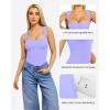 imageMANGOPOP Womens Square Neck Tank Top Bodysuit Sexy Double Lined Sleeveless Thong Body Suits Going Out TopsB10sleeveless Very Peri