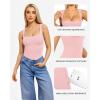 imageMANGOPOP Womens Square Neck Tank Top Bodysuit Sexy Double Lined Sleeveless Thong Body Suits Going Out TopsB11sleeveless Blushing Bride