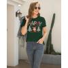 imageMANGOPOP Spring Tops 2025 Shirts for Women Short Sleeve Crew Neck Casual Shirts Basic Tee Summer TopsD01deep Green