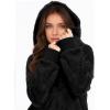imageMANGOPOP Fleece Pullover for Women Oversized Sherpa Hoodie Cute Fuzzy Sweatshirt with Pockets Windproof Winter Outfits 2025Black