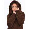 imageMANGOPOP Fleece Pullover for Women Oversized Sherpa Hoodie Cute Fuzzy Sweatshirt with Pockets Windproof Winter Outfits 2025Brown