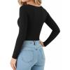 imageMANGOPOP Long Sleeve Shirts for Women Thermal Crew Neck Fitted Fleece Tops Trendy Going Out Fall Winter Womens Tops 2025A01 Black