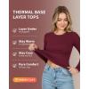 imageMANGOPOP Long Sleeve Shirts for Women Thermal Crew Neck Fitted Fleece Tops Trendy Going Out Fall Winter Womens Tops 2025Burgundy