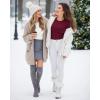 imageMANGOPOP Long Sleeve Shirts for Women Thermal Crew Neck Fitted Fleece Tops Trendy Going Out Fall Winter Womens Tops 2025Burgundy