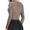 imageMANGOPOP Long Sleeve Shirts for Women Thermal Ribbed Crew Neck Lightweight Sweater Fitted Fall Winter Womens Tops 2025 TrendyCoffee
