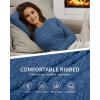 imageMANGOPOP Long Sleeve Shirts for Women Thermal Ribbed Crew Neck Lightweight Sweater Fitted Fall Winter Womens Tops 2025 TrendyDeep Blue