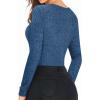 imageMANGOPOP Long Sleeve Shirts for Women Thermal Ribbed Crew Neck Lightweight Sweater Fitted Fall Winter Womens Tops 2025 TrendyDeep Blue