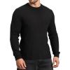 imageMANGOPOP Mens Long Sleeve Tee Shirts Casual Stretchy Thermal Round Crew Neck TShirt Ribbed Knit Fall Winter Tops 2025A01 Black