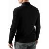 imageMANGOPOP Mens Mock Turtleneck Shirts Long Sleeve Shirts Pullover Ribbed Sweater Fall Fashion 2025A01 Black