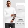 imageMANGOPOP Mens Mock Turtleneck Shirts Long Sleeve Shirts Pullover Ribbed Sweater Fall Fashion 2025A02 White