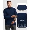 imageMANGOPOP Mens Mock Turtleneck Shirts Long Sleeve Shirts Pullover Ribbed Sweater Fall Fashion 2025A03 Deep Blue
