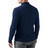 imageMANGOPOP Mens Mock Turtleneck Shirts Long Sleeve Shirts Pullover Ribbed Sweater Fall Fashion 2025A03 Deep Blue