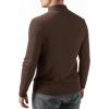 imageMANGOPOP Mens Mock Turtleneck Shirts Long Sleeve Shirts Pullover Ribbed Sweater Fall Fashion 2025A04 Coffee