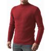 imageMANGOPOP Mens Mock Turtleneck Shirts Long Sleeve Shirts Pullover Ribbed Sweater Fall Fashion 2025A05 Red