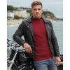 imageMANGOPOP Mens Mock Turtleneck Shirts Long Sleeve Shirts Pullover Ribbed Sweater Fall Fashion 2025A05 Red