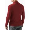 imageMANGOPOP Mens Mock Turtleneck Shirts Long Sleeve Shirts Pullover Ribbed Sweater Fall Fashion 2025A05 Red