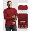 imageMANGOPOP Mens Mock Turtleneck Shirts Long Sleeve Shirts Pullover Ribbed Sweater Fall Fashion 2025A05 Red