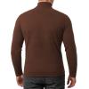 imageMANGOPOP Mens Turtleneck Long Sleeve Shirts Thermal Undershirt Relaxed Fit Fleece Tops Fall Winter Fashion 2025Coffee