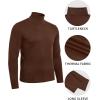 imageMANGOPOP Mens Turtleneck Long Sleeve Shirts Thermal Undershirt Relaxed Fit Fleece Tops Fall Winter Fashion 2025Coffee