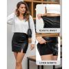 imageMANGOPOP Women Faux Leather Skirt High Waist Bodycon Mini Leather Skirts with Shorts 2025 Winter OutfitAblack