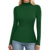 imageMANGOPOP Women Mock Turtle Neck Long Sleeve Shirts Sparkly Sequin Rhinestone Tops Fall Outfits Fashion Tee Winter UndershirtDeep Green