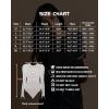 imageMANGOPOP Womens Long Sleeve Thermal Fleece Bodysuit Crew Neck Slim Fit Body Suit Warm Base Layer Tops Fall Outfits 2025A01 Black