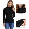 imageMANGOPOP Womens Mock Turtleneck Shirt Long Sleeve Thermal Polar Fleece Lined Basic Tops Going Out 2025 Trendy WearA1 Black