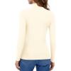 imageMANGOPOP Womens Mock Turtleneck Shirt Long Sleeve Thermal Polar Fleece Lined Basic Tops Going Out 2025 Trendy WearA2 Creamy White