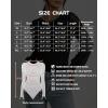 imageMANGOPOP Womens Sheer Mesh Puff Long Sleeve Bodysuit Double Lined Crew Neck Thong Body Suits Trendy Fall Tops 202501 Black
