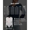 imageMANGOPOP Womens Sheer Mesh Puff Long Sleeve Bodysuit Double Lined Crew Neck Thong Body Suits Trendy Fall Tops 2025Deep Blue