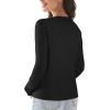 imageWomens Lightweight Cardigan Fall Cozy Cardigan Sweaters V Neck Ribbed Button Up 2025 TrendyBlack